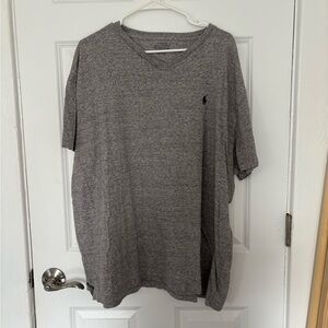 Polo by Ralph Lauren Heather Gray V-Neck Tee